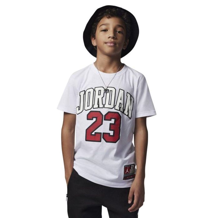 Camiseta de Manga Corta Infantil Jordan 95A088-001 Blanco