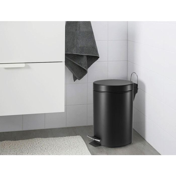 Confortime Cubo Basura Metal con Pedal 3 Litros Negro 1
