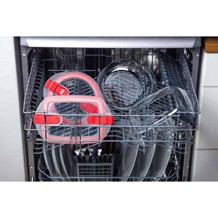 Pyrex Hermético Rectangular Cook&Heat de Vidrio Borosilicato 1.1 L con Tapa Hermética, Apto Horno, Microondas, Congelador y Lavavajillas. 2