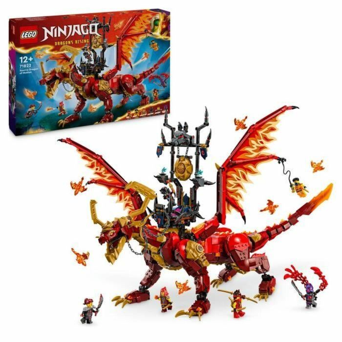 LEGO 71822 NINJAGO El Dragón Fuente de Movimiento - Juguete ninja con 6 minifiguras