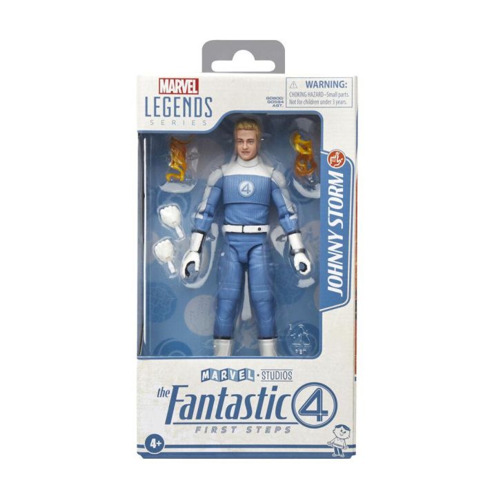 HASBRO Figura Los 4 Fantásticos Johnny Storm (Antorcha Humana) Articulada 15cm con Efecto de Fuego y Accesorios