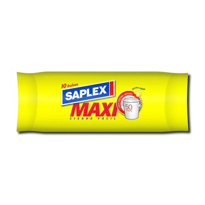 Saplex Bolsa de Basura Aroma Limón Color Blanco 50 Litros (57 x 70 cm) 10 Unidades 0 Saplex Bolsa de Basura Aroma Limón Color Blanco 50 Litros (57 x 70 cm) 10 Unidades 0