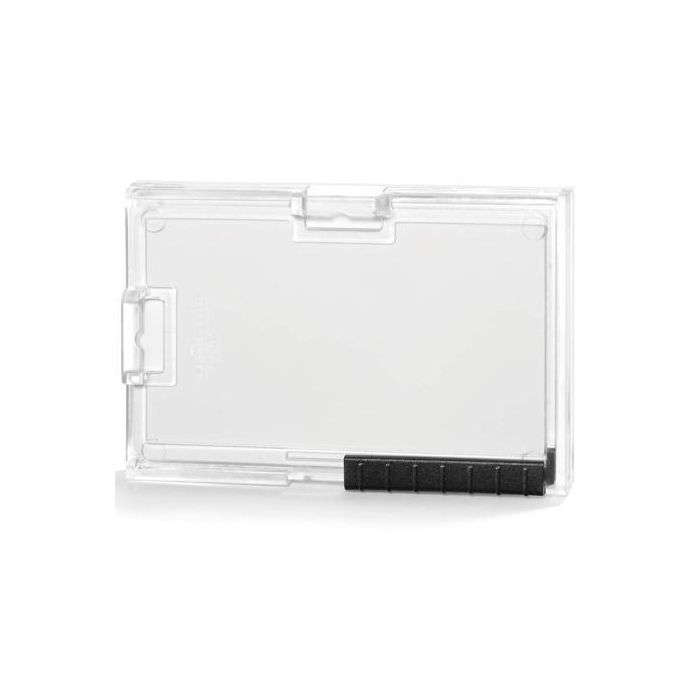 Durable Soporte Identificador Pushbox Duo para 2 Tarjetas 54x87 mm de Plástico Transparente - 10 Unidades, Deslizante, Protección Magnética (10 Unidades)