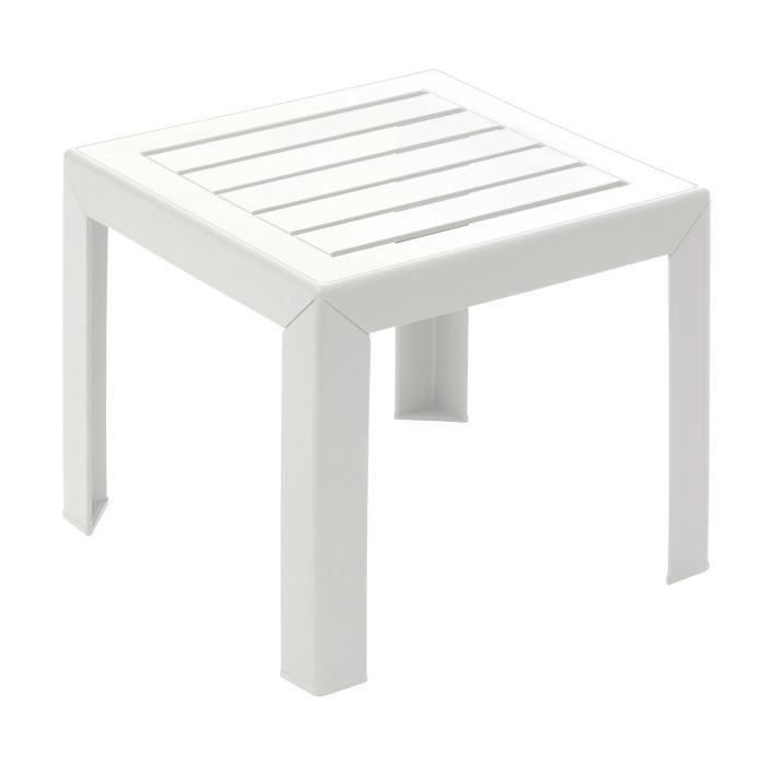 Mesa de centro - GROSFILLEX - Miami - Blanco - 40x40 - Resina Mesa de centro - GROSFILLEX - Miami - Blanco - 40x40 - Resina