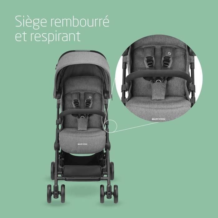MAXI-COSI Silla de paseo ultracompacta Lara 2, 1233029110, desde el nacimiento hasta los 4 años, hasta 22kg, fácil plegado, Select Grey 5 MAXI-COSI Silla de paseo ultracompacta Lara 2, 1233029110, desde el nacimiento hasta los 4 años, hasta 22kg, fácil plegado, Select Grey 5