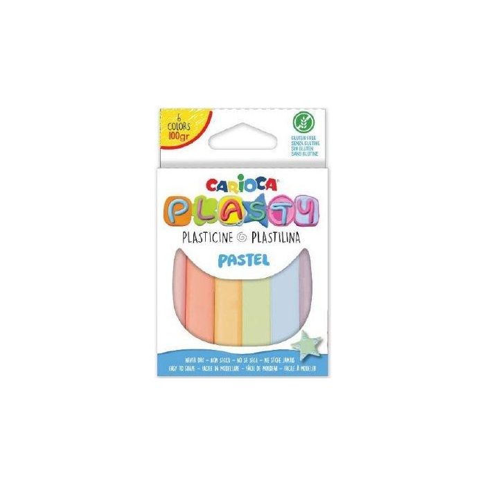 Plastilina Carioca Pastel Barra 20 Gr. Caja De 6