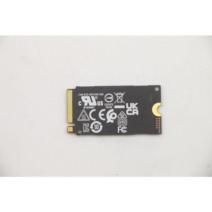 Lenovo M.2 2242 NVMe SSD, 512GB capacity, PCIe 3.0 x4 interface, sequential read speed up to 1,591 MB/s, ideal for compact devices. 1 Lenovo M.2 2242 NVMe SSD, 512GB capacity, PCIe 3.0 x4 interface, sequential read speed up to 1,591 MB/s, ideal for compact devices. 1