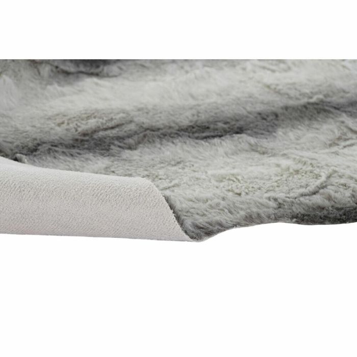 DKD Home Decor Alfombra Colonial Animal Print Textil Gris Claro Blanco de Poliéster 560 gsm 90x60 cm 2