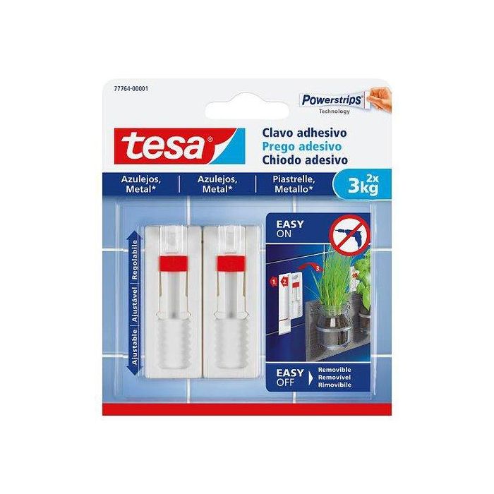 Tesa Clavo Adhesivo 77764 hasta 3kg para Azulejos 0