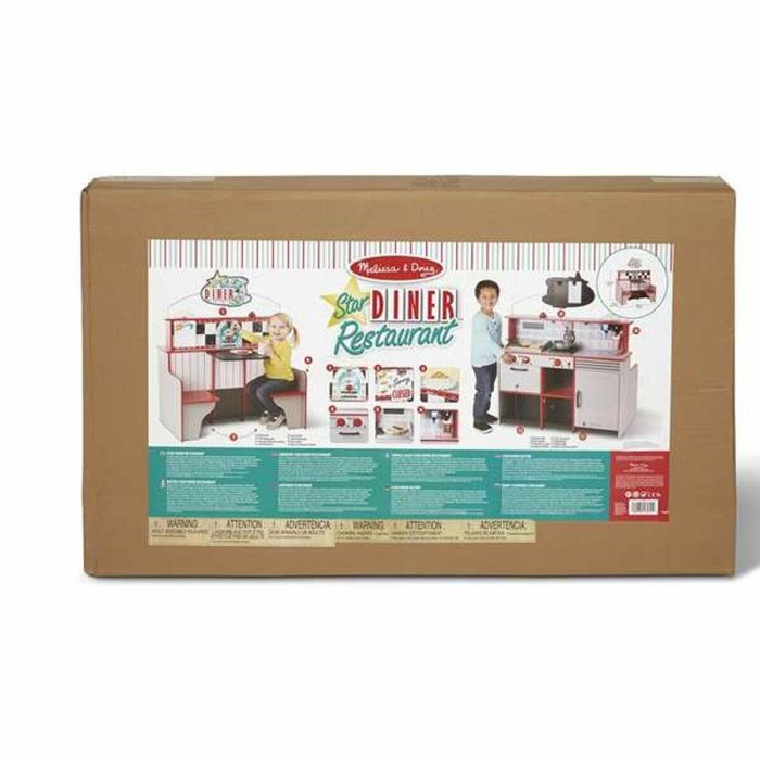 Melissa & Doug Restaurante de Comidas - Juego de Rol con Accesorios 108x66x18 cm para Niños 1 Melissa & Doug Restaurante de Comidas - Juego de Rol con Accesorios 108x66x18 cm para Niños 1