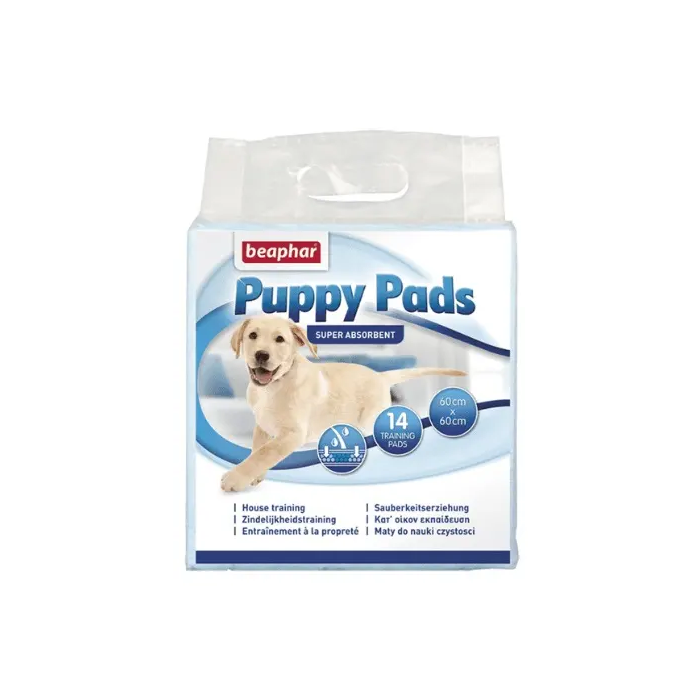 Beaphar Empapador Higiénico Puppy Pads 60x60 cm 14 Unidades para Cachorros, Absorción de Orina y Control de Olores