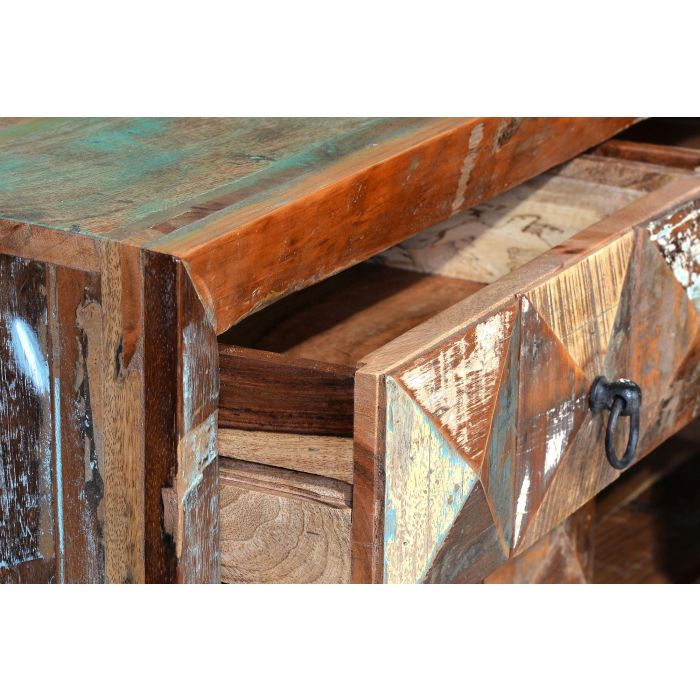 Giner y Colomer Cómoda Multicolor en Madera Reciclada con 2 Puertas y 2 Cajones 2 Giner y Colomer Cómoda Multicolor en Madera Reciclada con 2 Puertas y 2 Cajones 2