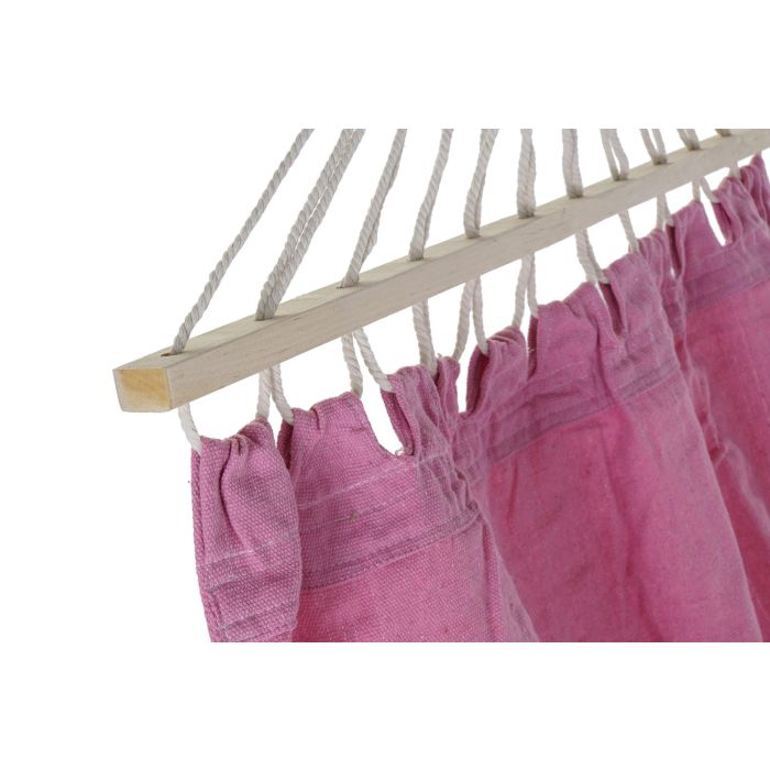 DKD Home Decor Hamaca Rosa de Terraza y Jardín, 255 cm Ancho, Flecos, Algodón, Poliéster, Max. 120 kg 2 DKD Home Decor Hamaca Rosa de Terraza y Jardín, 255 cm Ancho, Flecos, Algodón, Poliéster, Max. 120 kg 2