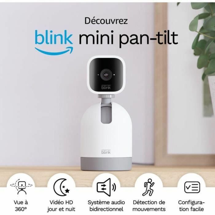 Blink Home Security AAABC85102 - Mini Cámara Panorámica e Inclinable, Blanca 4 Blink Home Security AAABC85102 - Mini Cámara Panorámica e Inclinable, Blanca 4