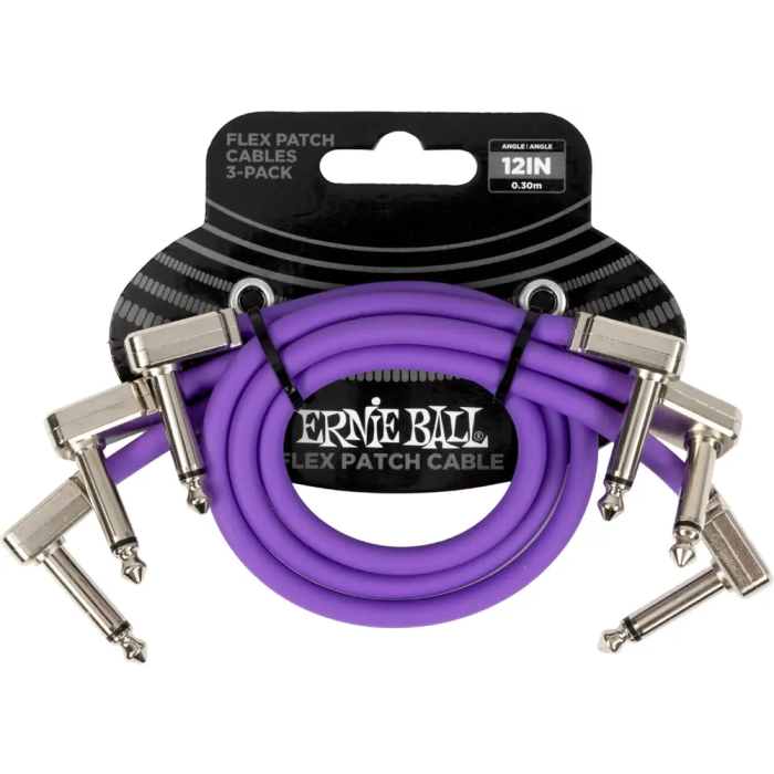 Ernieball Flex Patch 12" Purple - Pack 3 Cables de Conexión para Pedalera 1