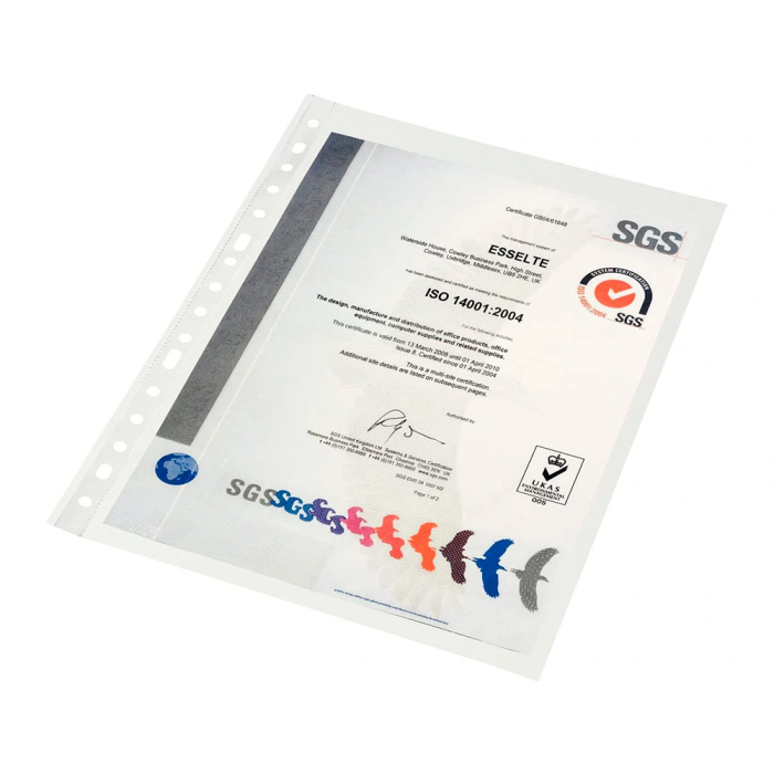 Esselte Funda 16 Taladros Piel De Naranja 80 Micras A4 -100U-