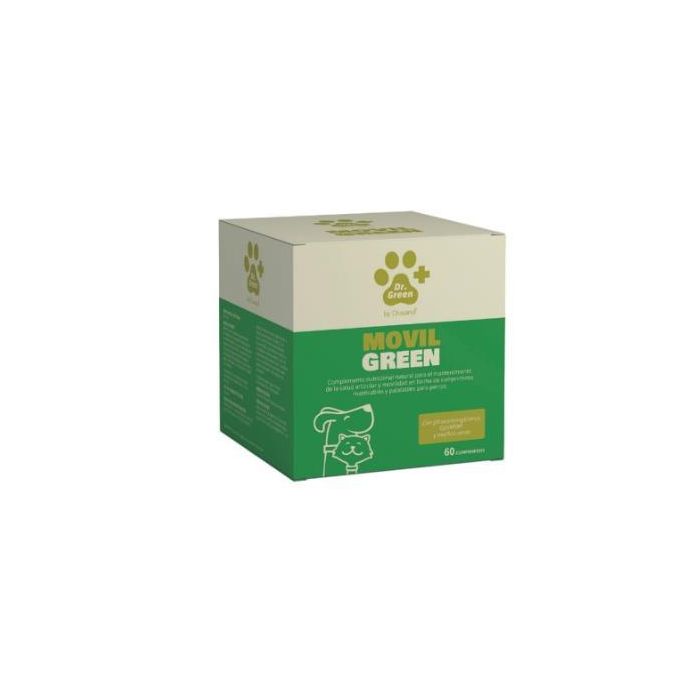 Dr. Green Veterinaria Movilgreen Perros Y Gatos Condroprotector Articulaciones con Glucosamina, Condroitina, MSM 60 Comprimidos Masticables
