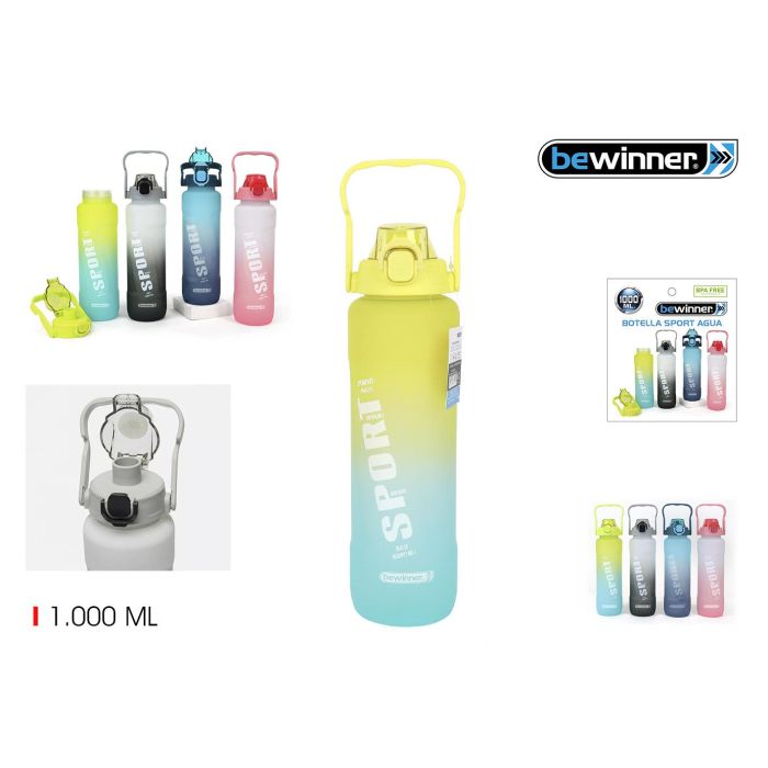 Bewinner Botella Sport Agua Multicolor 1000 ml 0 Bewinner Botella Sport Agua Multicolor 1000 ml 0