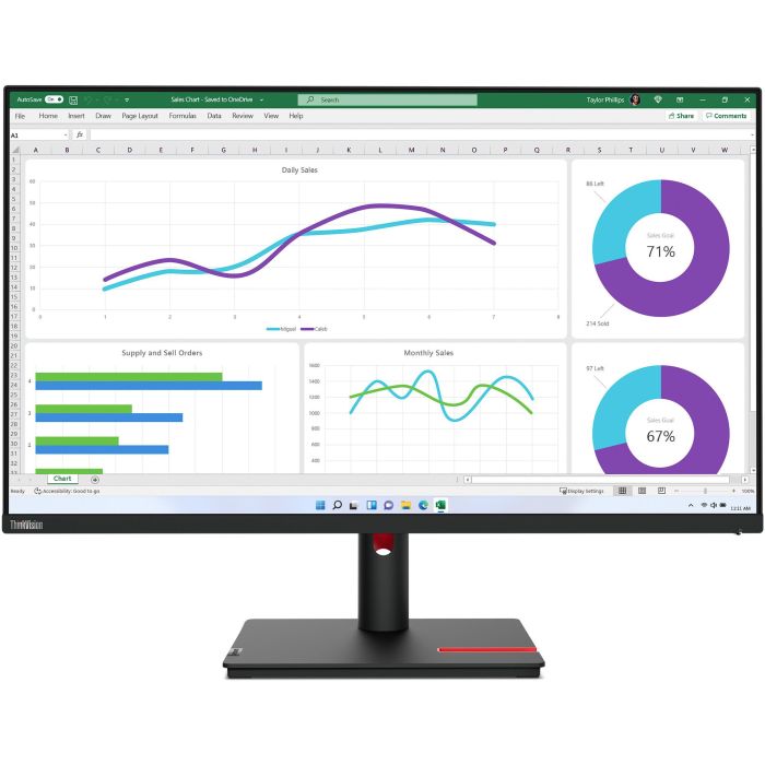 Lenovo ThinkVision T32h-30 Monitor 31.5" QHD (2560x1440) IPS USB-C 90W 4