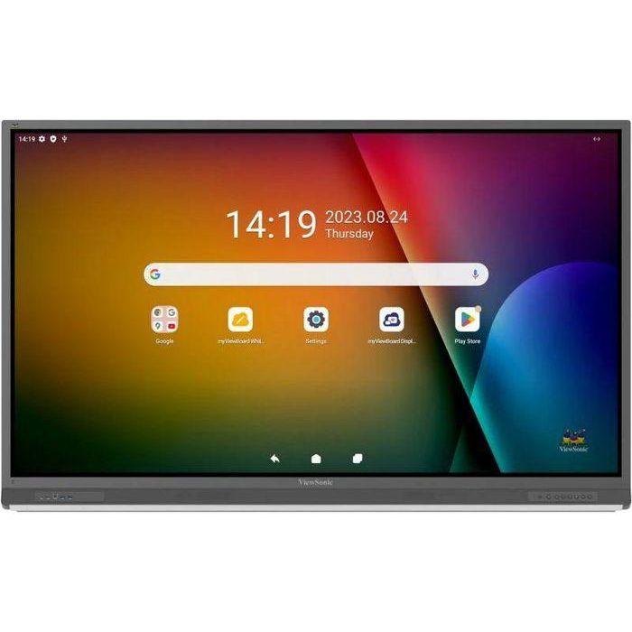 ViewSonic IFP7552-2F, 75", 4K UHD (3840x2160), 40 Multi-Point Touch, EDLA, 16:9, 4000:1, 7H, 400nits, 8G RAM/64G Storage, OPSx1 ViewSonic IFP7552-2F, 75", 4K UHD (3840x2160), 40 Multi-Point Touch, EDLA, 16:9, 4000:1, 7H, 400nits, 8G RAM/64G Storage, OPSx1