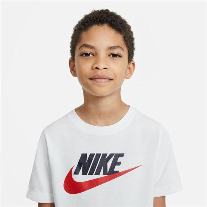 Camiseta de Manga Corta Niño Nike Sportswear Blanco L 1