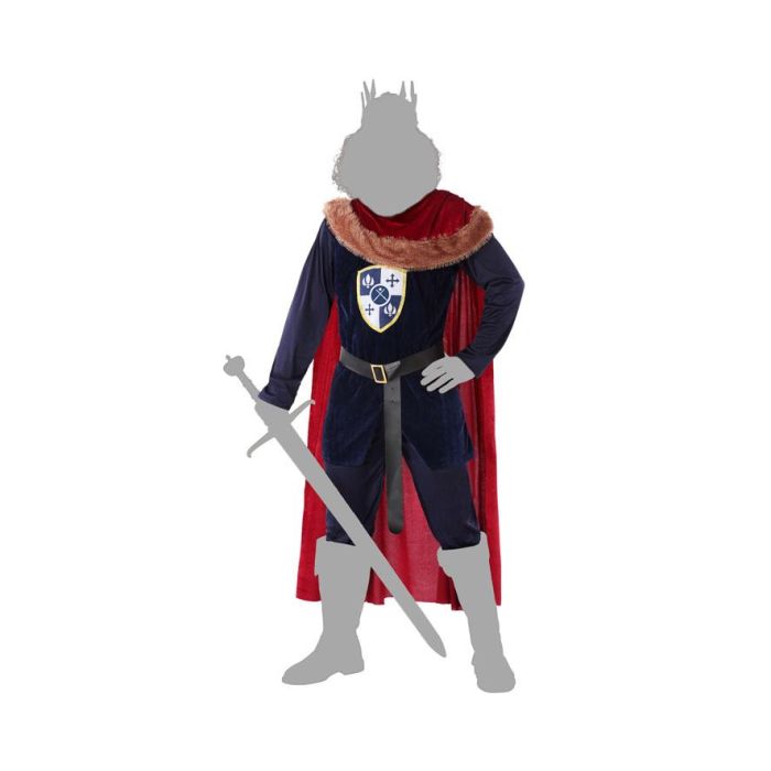 Disfraz Rey Medieval Azul Hombre Adulto XS-S 4 Disfraz Rey Medieval Azul Hombre Adulto XS-S 4