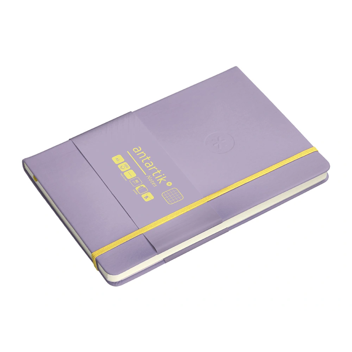 Antartik Cuaderno A5 Tapa Dura Hojas Cuadriculadas Morado y Amarillo 100 Hojas 80gr FSC 5