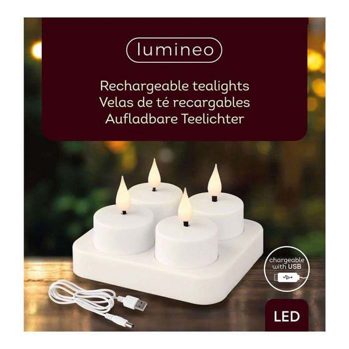Vela led recargable con efecto llama 3D, autonomía 30h, referencia 485346 1