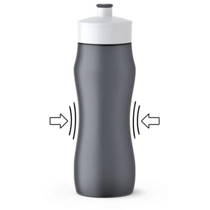 Emsa 518086 Squeeze Sport-Trinkflasche 0.6 Liter Anthrazit/ Wei 3 Emsa 518086 Squeeze Sport-Trinkflasche 0.6 Liter Anthrazit/ Wei 3