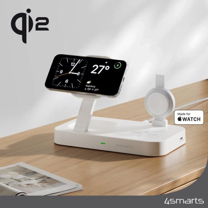 4smarts Qi2 Ladestation Trident mit MFi Fast Charger. wei 1