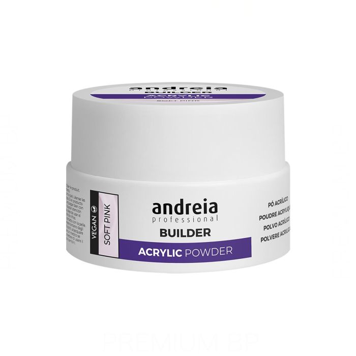 Andreia Professional Builder Acrylic Powder Polvos Acrilicos Soft Pink 20 g