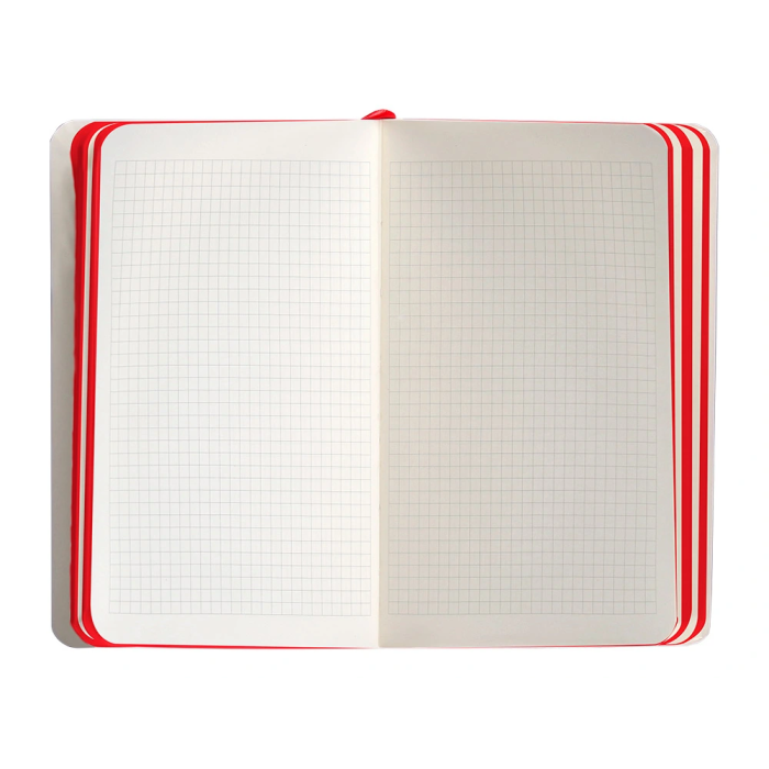 Antartik Cuaderno A6 Tapa Blanda Cuadriculado Negro y Rojo 100 Hojas 80gr FSC 7