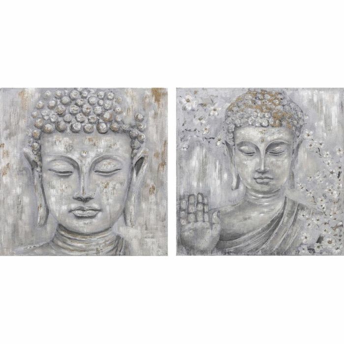Cuadro DKD Home Decor 100 x 2,4 x 100 cm Buda Oriental (2 Unidades) Cuadro DKD Home Decor 100 x 2,4 x 100 cm Buda Oriental (2 Unidades)