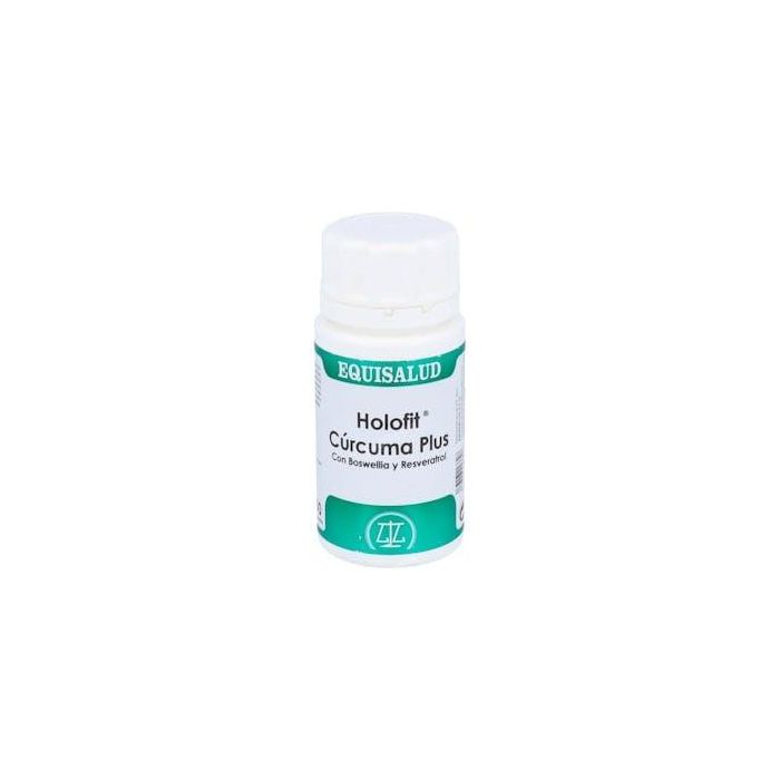 Holofit Curcuma Plus 50 Cápsulas con Boswellia y Resveratrol. Complemento alimenticio apto para vegetarianos y diabéticos.
