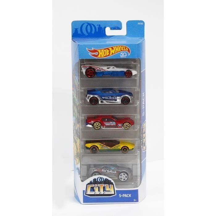 Pack De 5 Vehiculos Hot Wheels 1806 Mattel