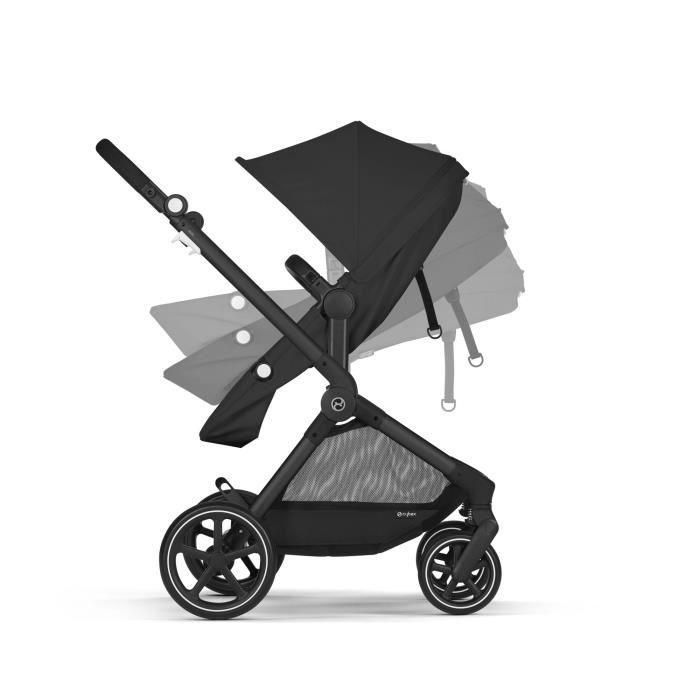 Pack Cochecito CYBEX EOS BLACK Moon Black Trio: Cochecito convertible 2en1 + Silla de coche Aton B2 i-size + Hamaca capazo convertible 5 Pack Cochecito CYBEX EOS BLACK Moon Black Trio: Cochecito convertible 2en1 + Silla de coche Aton B2 i-size + Hamaca capazo convertible 5