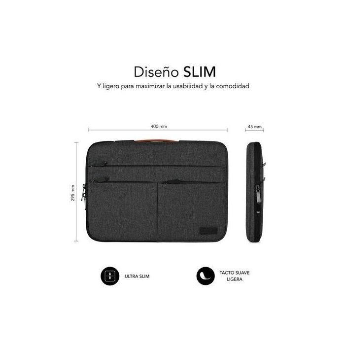 SUBBLIM Maletin Air Padding 360 Sleeve 15,6" Dark Grey