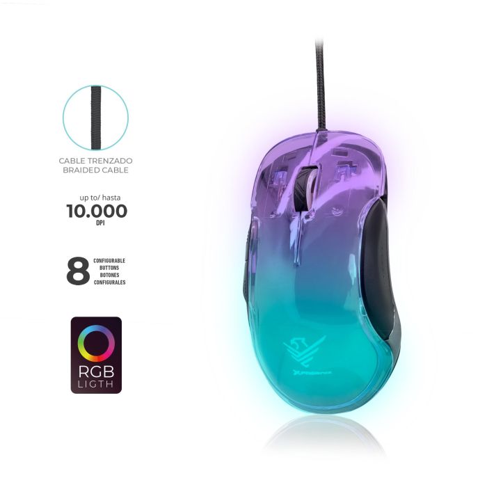 Ratón Gaming Phoenix Banshee Transparente Rgb 2 Ratón Gaming Phoenix Banshee Transparente Rgb 2