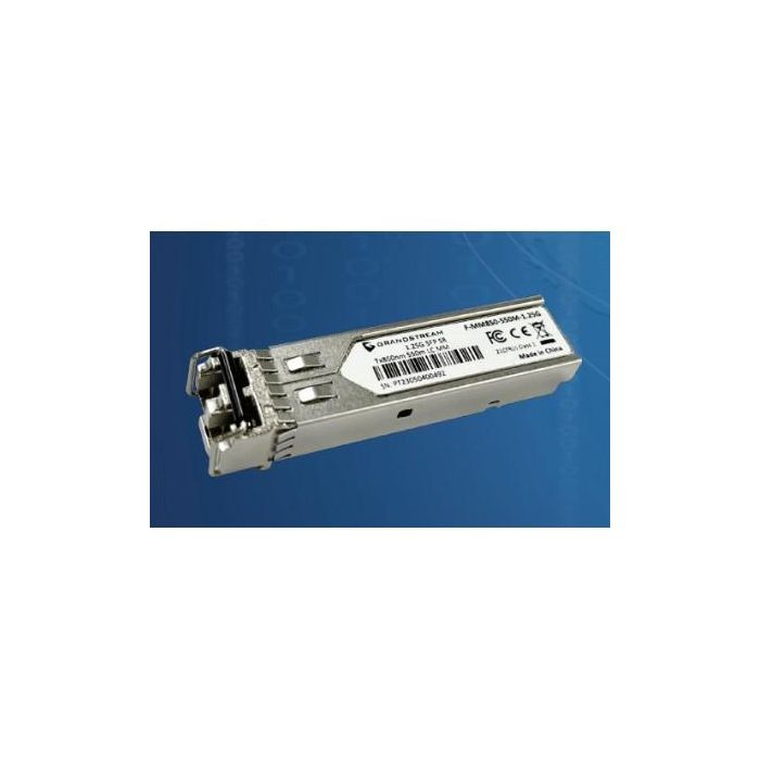 Grandstream F-MM850-550M-1.25G Módulo Transceptor SFP Multimodo 1.25G, Fibra Óptica LC 850nm, 550m