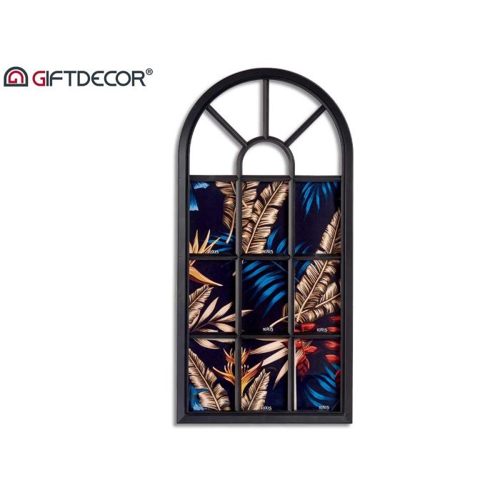 Giftdecor Portafotos Múltiple Ventana Negro 34.5x2.5x69.5 cm (Set de 6) 1