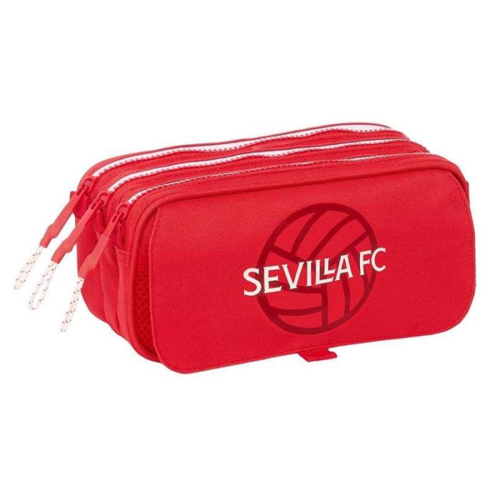 Portatodo Triple Sevilla Fútbol Club Rojo 21,5 x 10 x 8 cm 4 Portatodo Triple Sevilla Fútbol Club Rojo 21,5 x 10 x 8 cm 4