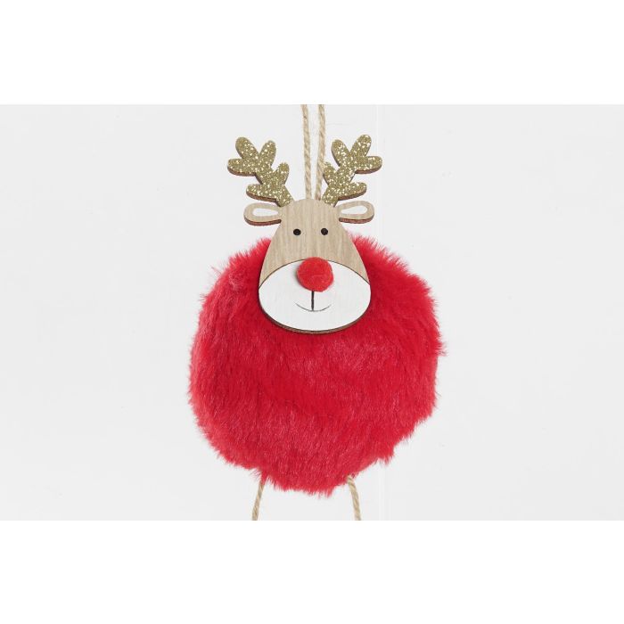 DKD Home Decor Decoración Colgante Navidad Tradicional de Poliéster Blanco Rojo 24cm de Alto (Set de 12 Unidades) - Surtido Aleatorio 2 DKD Home Decor Decoración Colgante Navidad Tradicional de Poliéster Blanco Rojo 24cm de Alto (Set de 12 Unidades) - Surtido Aleatorio 2