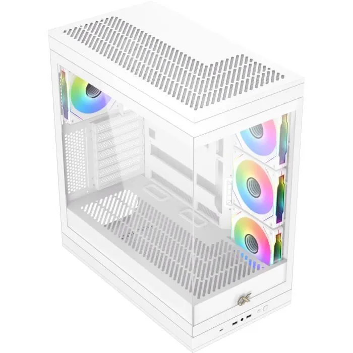 Xigmatek Caja PC META Arctic Semitorre E-ATX Cristal Templado ARGB Blanco XIG1732156004771 1