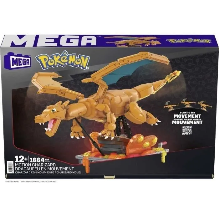 Mega Bloks Pokemon Charizard Movimiento Mecanizado Hmw05 +12 Años 2