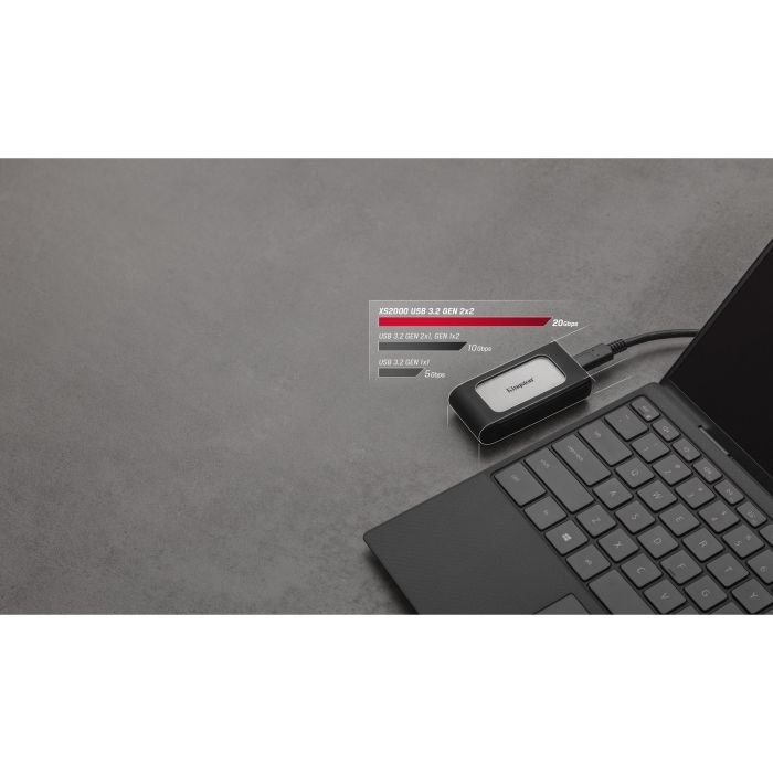 Kingston XS2000 SSD 1000 GB USB Tipo C 3.2 Gen 2 2000 MB/s Negro, Plata - SXS2000/1000G 12 Kingston XS2000 SSD 1000 GB USB Tipo C 3.2 Gen 2 2000 MB/s Negro, Plata - SXS2000/1000G 12