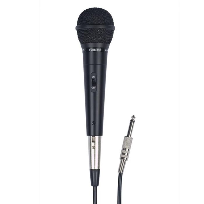 Fonestar Micrófono Dinámico Fdm - 1020, Unidireccional, Con Cable y Soporte, Ideal para Uso Profesional y General
