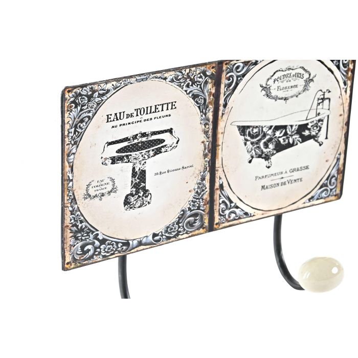 DKD Home Decor Perchero Pared Tradicional Metal Negro Blanco 2 Colgadores para Baño 24x6x12 cm (4 Unidades) 1 DKD Home Decor Perchero Pared Tradicional Metal Negro Blanco 2 Colgadores para Baño 24x6x12 cm (4 Unidades) 1