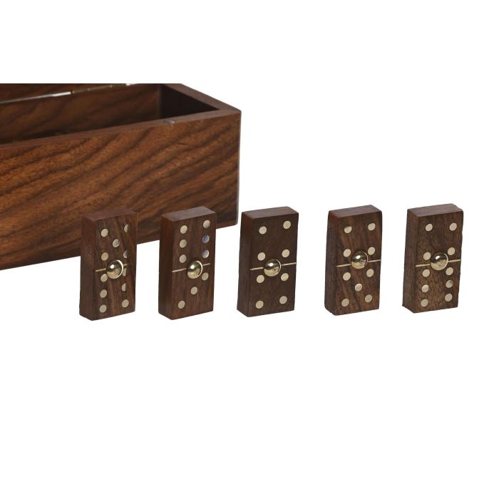 Juego Colonial DKD Home Decor Marron Dorado 6 x 6 x 15 cm Set de 2 (4 Unidades) 2 Juego Colonial DKD Home Decor Marron Dorado 6 x 6 x 15 cm Set de 2 (4 Unidades) 2