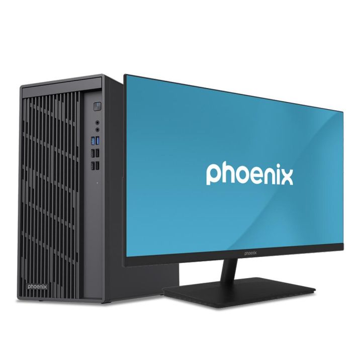 Phoenix MGS0000027698 Kit Ordenador Sobremesa Core i3-14100 8GB DDR5 512GB SSD W11 Pro + Monitor Prisma 24" IPS Full HD 100Hz