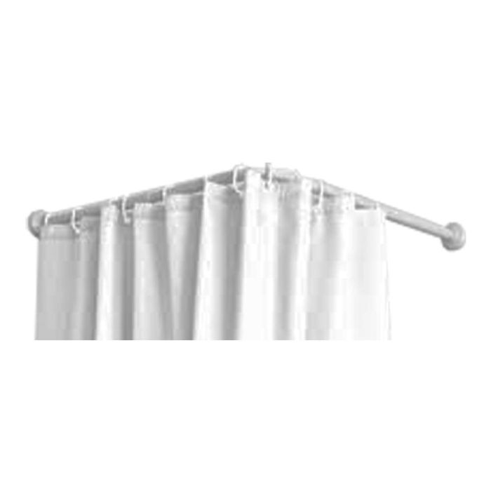Barra de cortina curva blanca 80 x 80 cm Barra de cortina curva blanca 80 x 80 cm